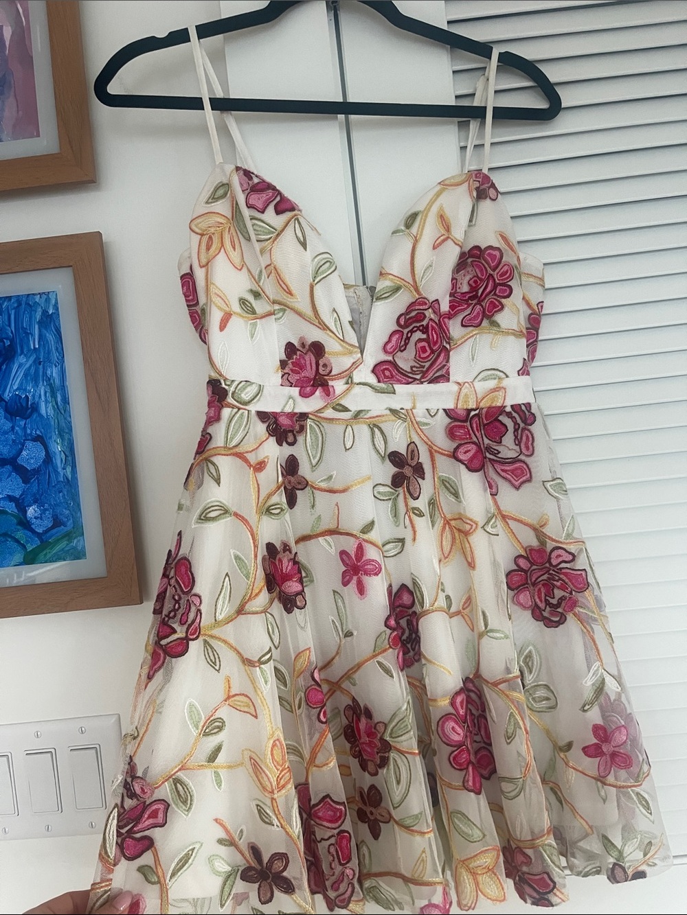 Floral Embroidered Mini Dress - Picture 5 of 5